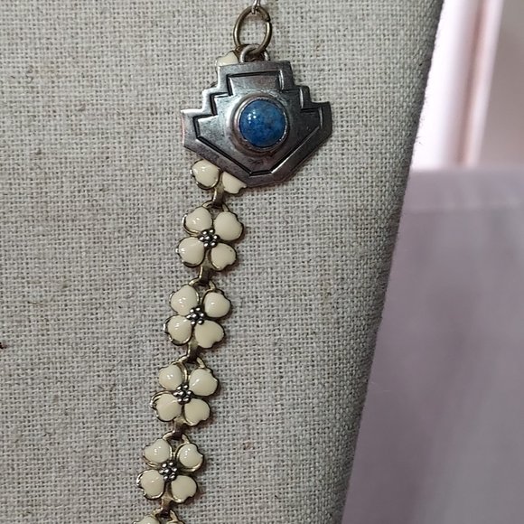 Dogwood, Amber, Turquoise, Pearl & Lapis Personal journey Manifestation Necklace - Picture 7 of 12